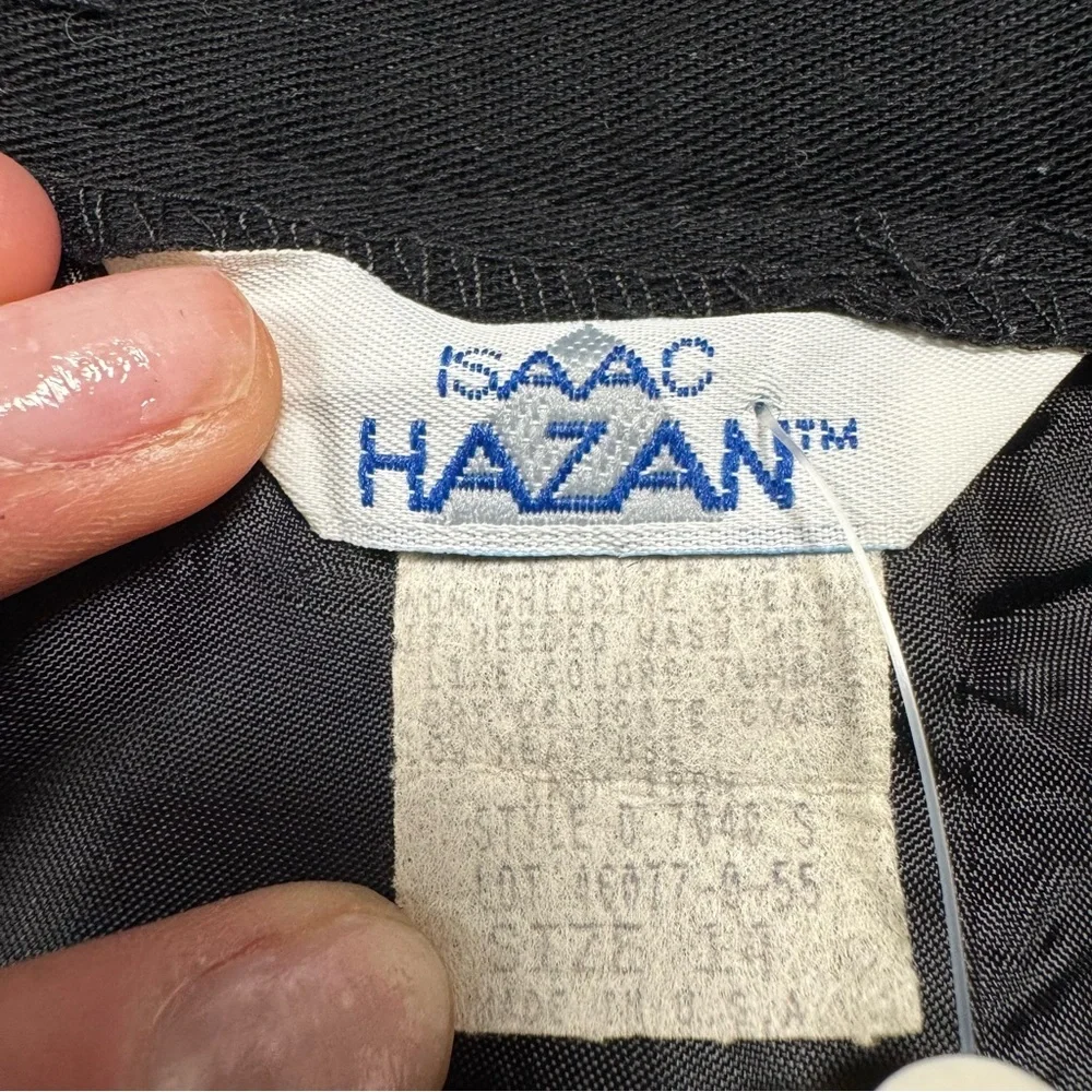 Isaac Hazan Black Pencil Skirt Size 14